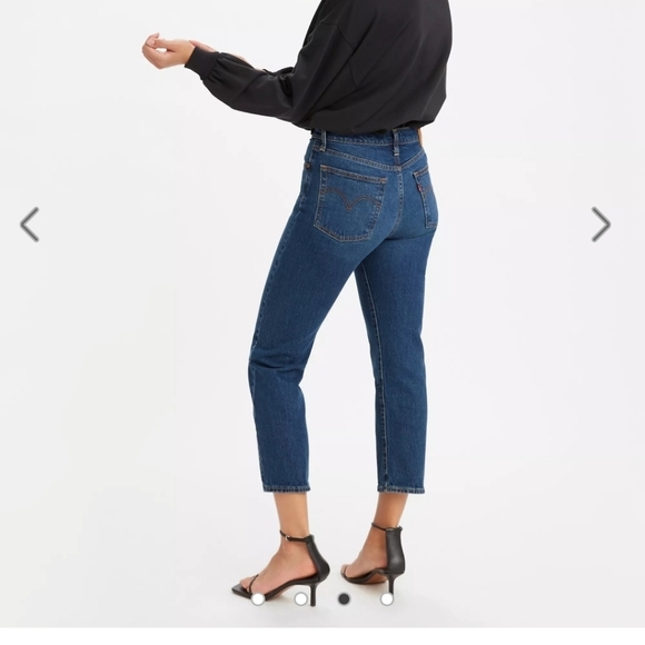 Levi Wedgie Straight Classic Blue Denim Jeans 27x26 - Picture 1 of 8